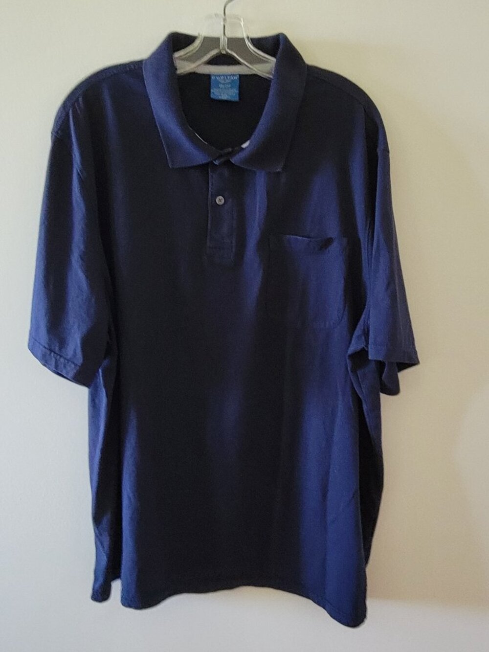 Puritan Polo Shirt Navy Button Front Men's Size 2XL w/ Pocket